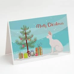 Buy 🔥 Caroline's Treasures 🎄 Christmas, Sphynx #3 Cat Merry 🎄 Christmas Greeting Cards and Envelopes Pack of 8, 7 x 5, Cats 🎁