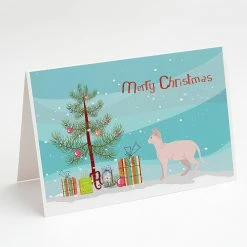 Brand new 🤩 Caroline's Treasures 🔔 Christmas, Sphynx Cat Merry 🔔 Christmas Greeting Cards and Envelopes Pack of 8, 7 x 5, Cats 🤩