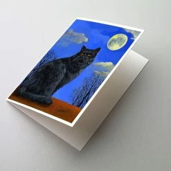 Deals 🌟 Caroline's Treasures 🦇 Halloween, Black Cat Hocus Pocus 🦇 Halloween Greeting Cards and Envelopes Pack of 8, 7 x 5, Cats 🔥