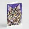 Best Sale 🎉 Caroline's Treasures Maine Coon Sassy Greeting Cards and Envelopes Pack of 8, 7 x 5, Cats 😉