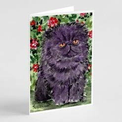 Hot Sale ✨ Caroline's Treasures Persian Cat Greeting Cards and Envelopes Pack of 8, 7 x 5, Cats ✨