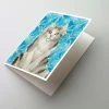 Best deal 😀 Caroline's Treasures Ragamuffin Winter Snowflakes Greeting Cards and Envelopes Pack of 8, 7 x 5, Cats ⌛