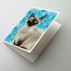 Cheap ⭐ Caroline's Treasures Siamese Winter Snowflakes Greeting Cards and Envelopes Pack of 8, 7 x 5, Cats 💯