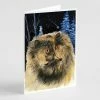Best Sale 🌟 Caroline's Treasures Starry Night Persian Cat Brown Greeting Cards and Envelopes Pack of 8, 7 x 5, Cats 🔔