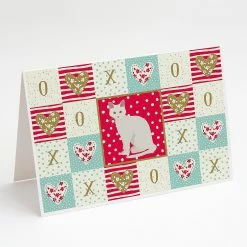 Best Sale 🛒 Caroline's Treasures Valentine's Day, Aphrodite Giant Cat Love Greeting Cards and Envelopes Pack of 8, 7 x 5, Cats ✔️