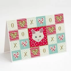 Deals 😍 Caroline's Treasures Valentine's Day, Aphrodite Giant Cat Love Greeting Cards and Envelopes Pack of 8, 7 x 5, Cats 🎉