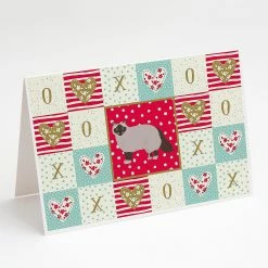 Wholesale 👏 Caroline's Treasures Valentine's Day, Birman Cat Love Greeting Cards and Envelopes Pack of 8, 7 x 5, Cats 🎁