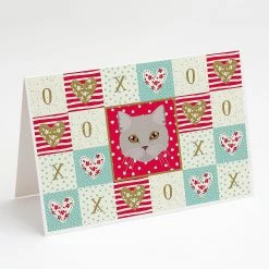 Best reviews of 🔥 Caroline's Treasures Valentine's Day, Brazilian Semi Longhair Cat Love Greeting Cards and Envelopes Pack of 8, 7 x 5, Cats 🤩