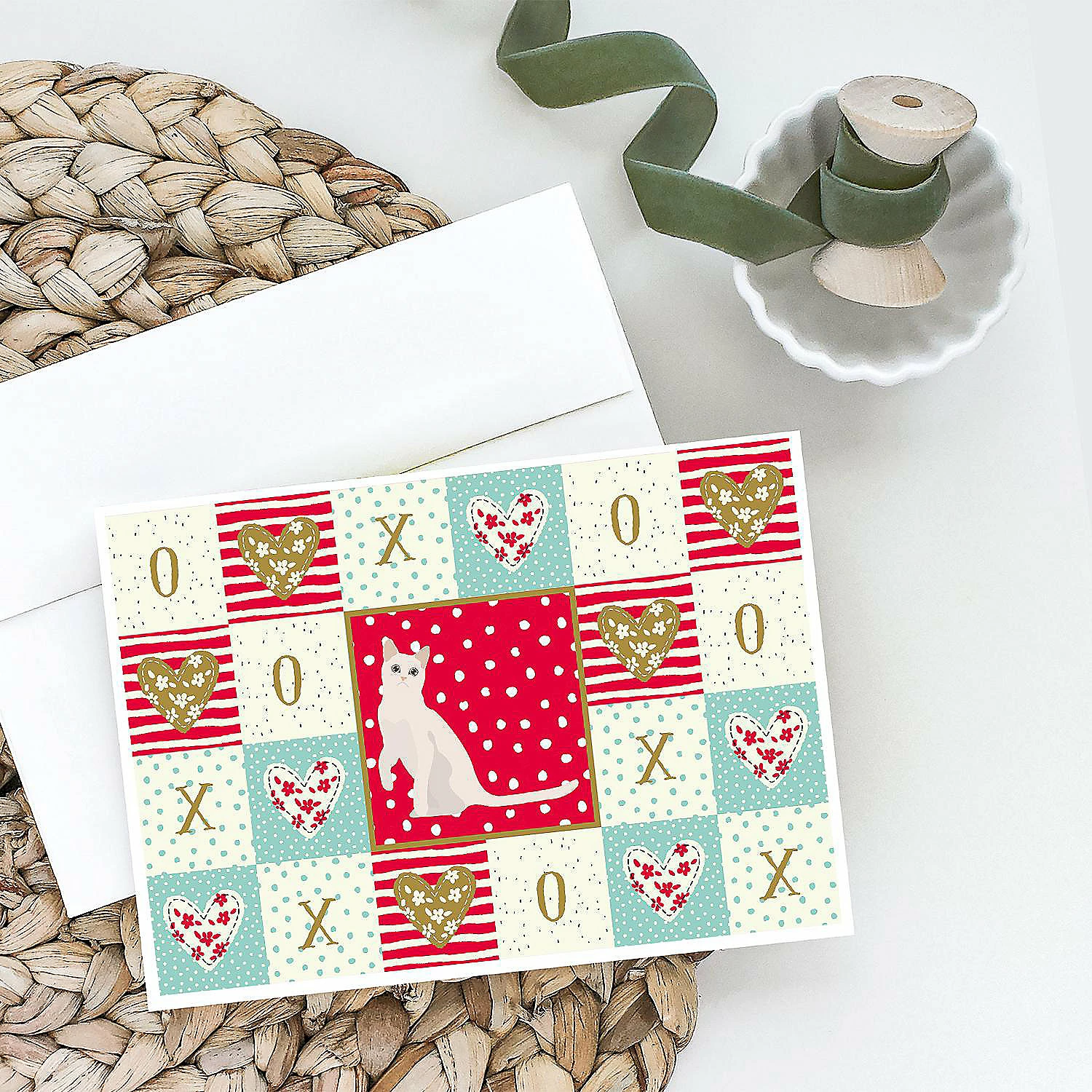 Wholesale ๐ Caroline's Treasures Valentine's Day, Burmilla #1 Cat Love Greeting Cards and Envelopes Pack of 8, 7 x 5, Cats ๐ - Image 2