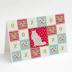 Top 10 ✔️ Caroline's Treasures Valentine's Day, Chantilly Tiffany Cat Love Greeting Cards and Envelopes Pack of 8, 7 x 5, Cats ✨