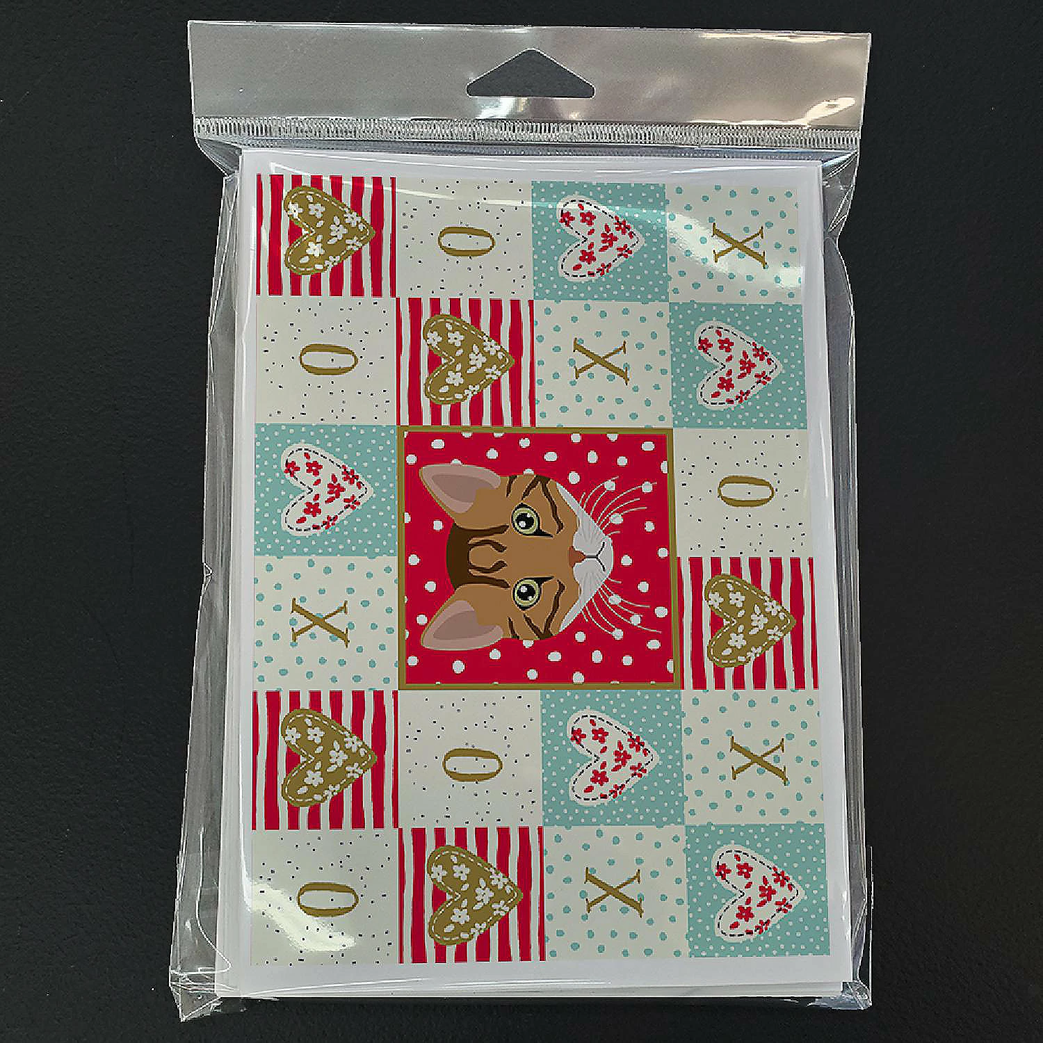 Budget 🎁 Caroline's Treasures Valentine's Day, Cheetoh Cat Love Greeting Cards and Envelopes Pack of 8, 7 x 5, Cats 💯 - Image 3