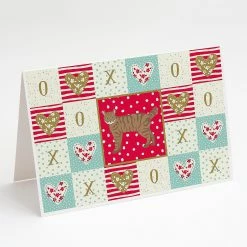 Cheapest 🔔 Caroline's Treasures Valentine's Day, Highlander Lynx #3 Cat Love Greeting Cards and Envelopes Pack of 8, 7 x 5, Cats 🤩