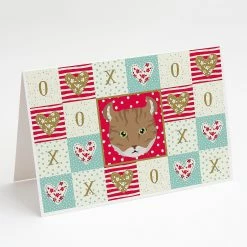 Deals ⌛ Caroline's Treasures Valentine's Day, Highlander Lynx Cat Love Greeting Cards and Envelopes Pack of 8, 7 x 5, Cats 👍