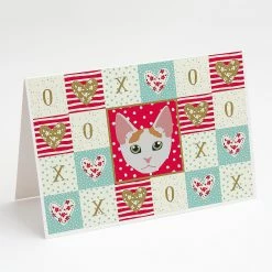 Budget 😀 Caroline's Treasures Valentine's Day, Japanese Bobtail Cat Love Greeting Cards and Envelopes Pack of 8, 7 x 5, Cats ⌛