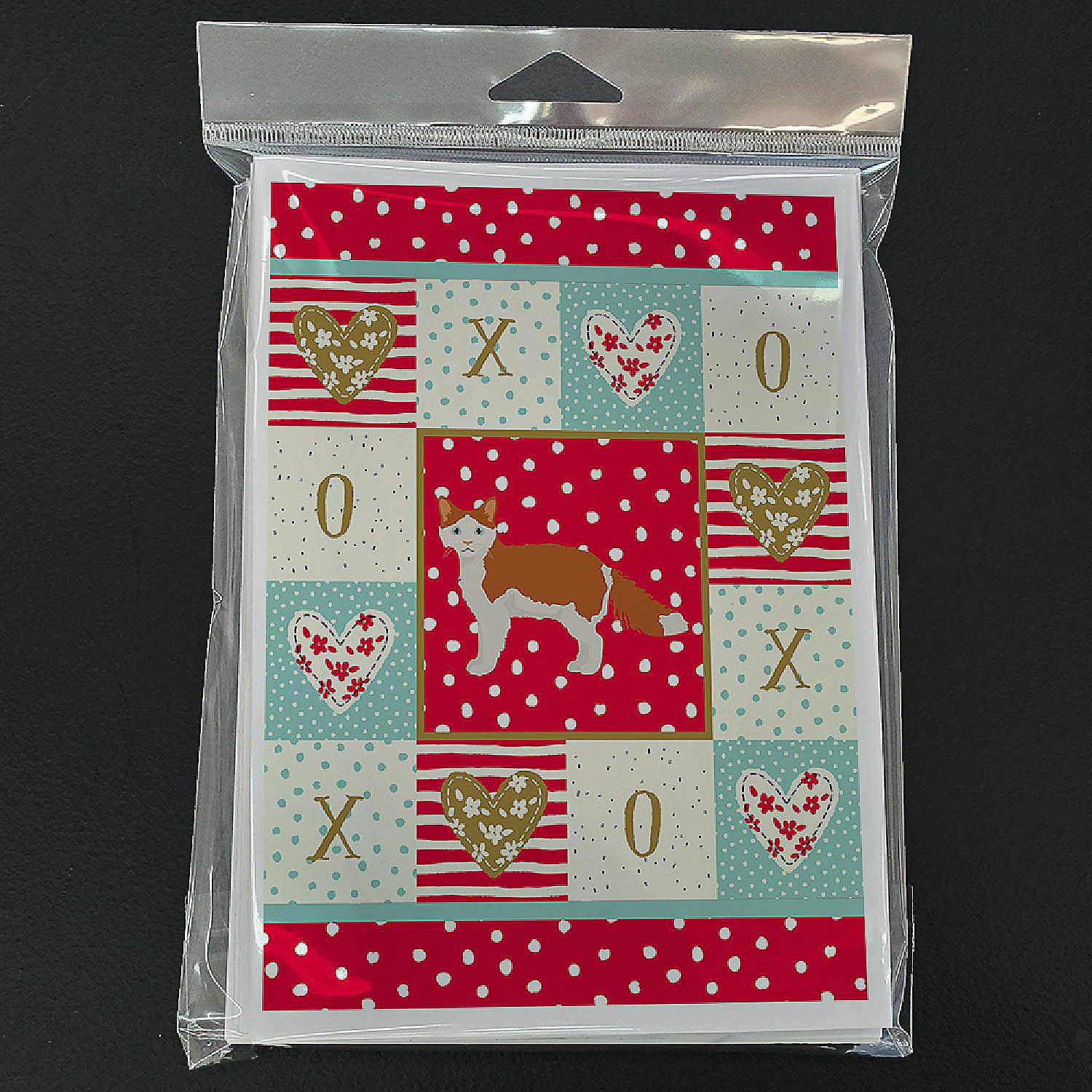 Hot Sale ❤️ Caroline's Treasures Valentine's Day, La Perm #2 Cat Love Greeting Cards and Envelopes Pack of 8, 7 x 5, Cats ⌛