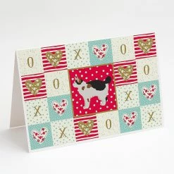 New 🔔 Caroline's Treasures Valentine's Day, Manx #3 Cat Love Greeting Cards and Envelopes Pack of 8, 7 x 5, Cats 🧨