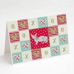 Budget ✨ Caroline's Treasures Valentine's Day, Minskin Cat Love Greeting Cards and Envelopes Pack of 8, 7 x 5, Cats 🎉