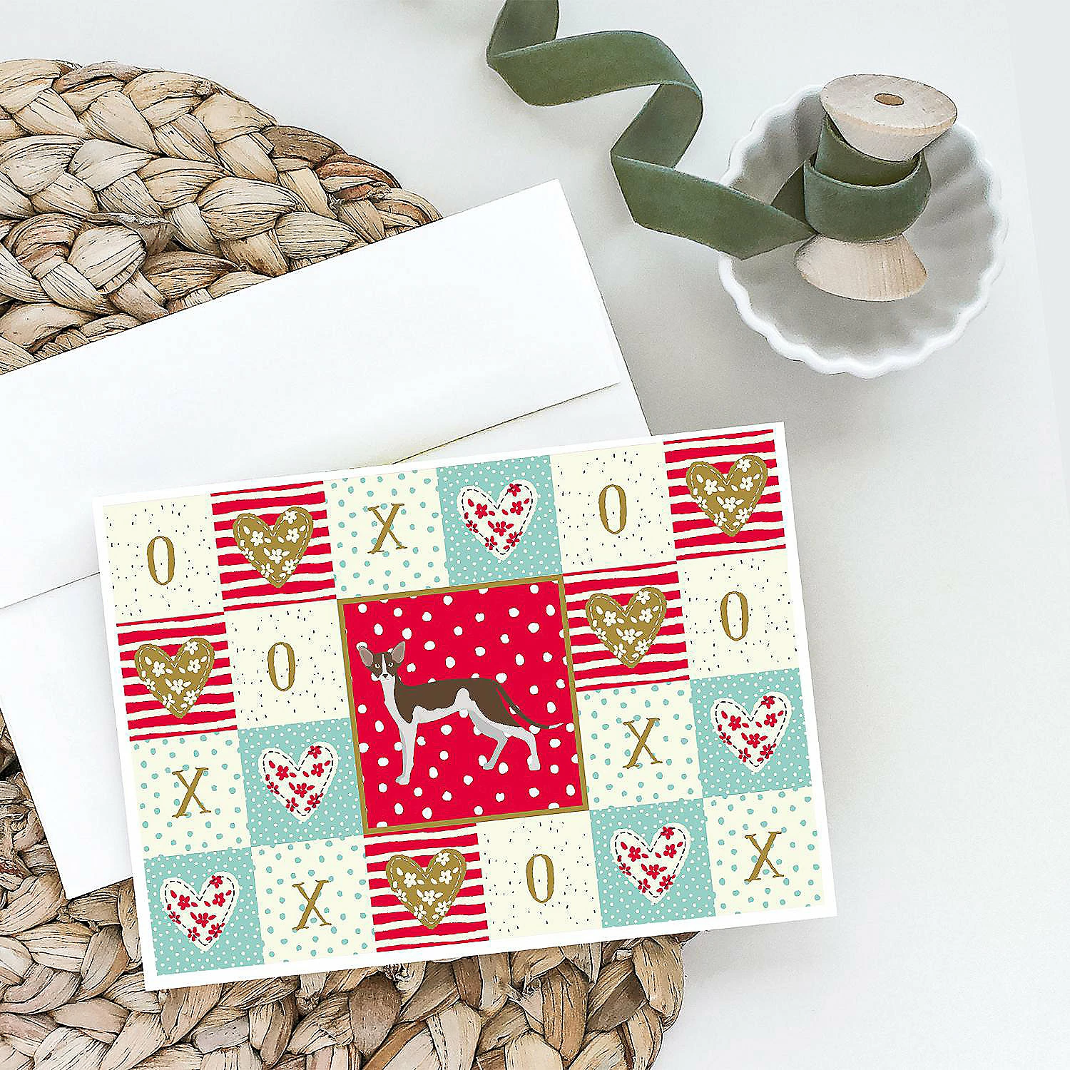 Brand new 🎁 Caroline's Treasures Valentine's Day, Oriental Shorthair #2 Cat Love Greeting Cards and Envelopes Pack of 8, 7 x 5, Cats 🎉 - Image 2