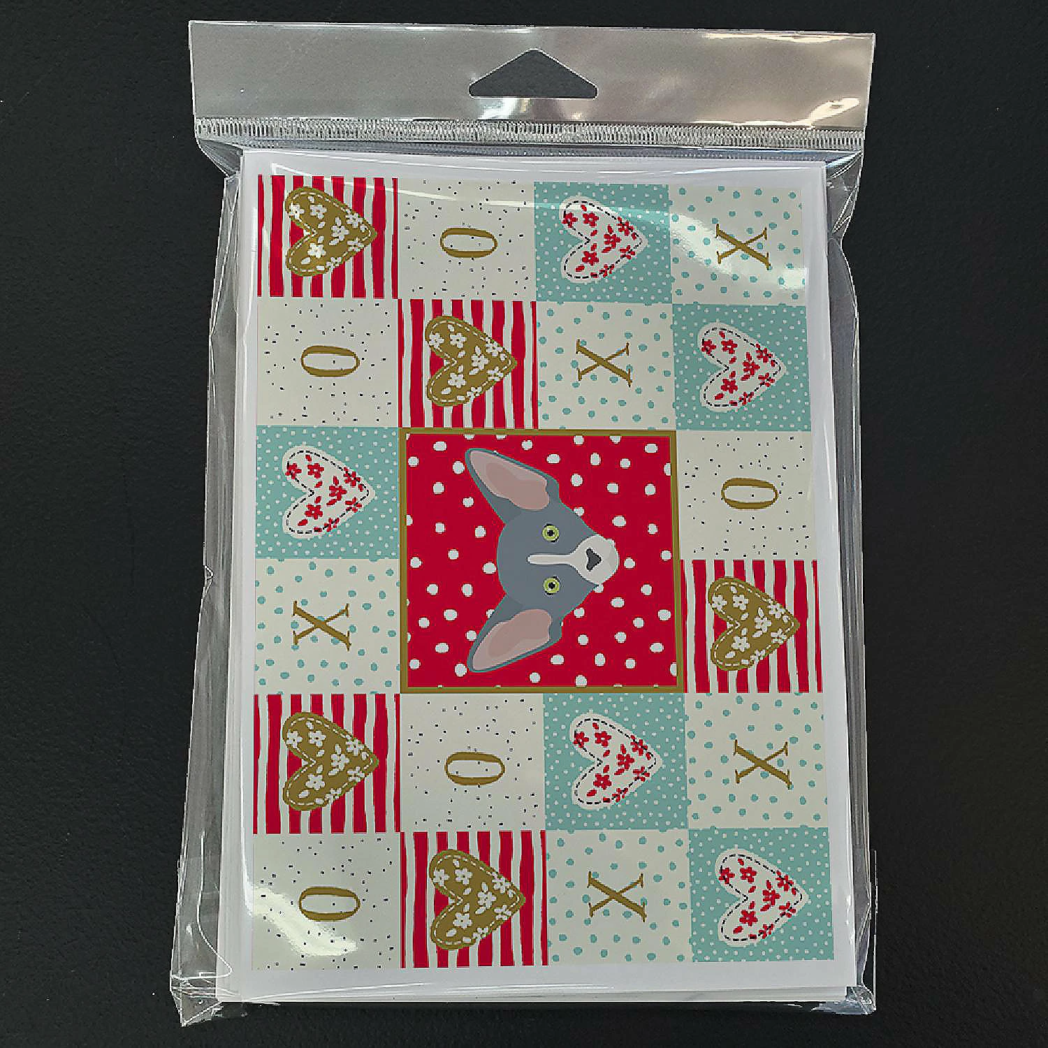 Brand new 😀 Caroline's Treasures Valentine's Day, Peterbald Cat Love Greeting Cards and Envelopes Pack of 8, 7 x 5, Cats 🎉 - Image 3