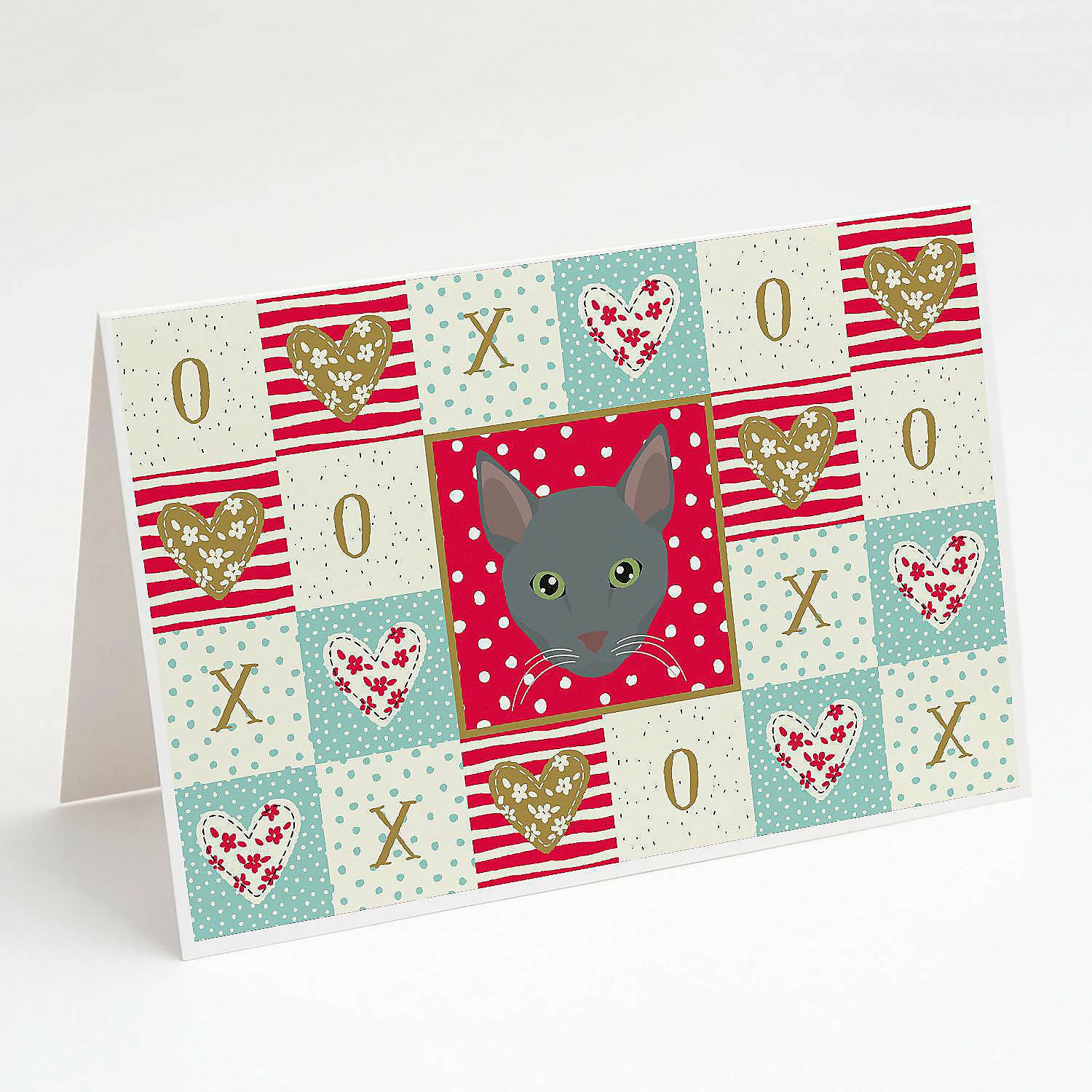 Hot Sale 🌟 Caroline's Treasures Valentine's Day, Raas Cat Love Greeting Cards and Envelopes Pack of 8, 7 x 5, Cats ✨