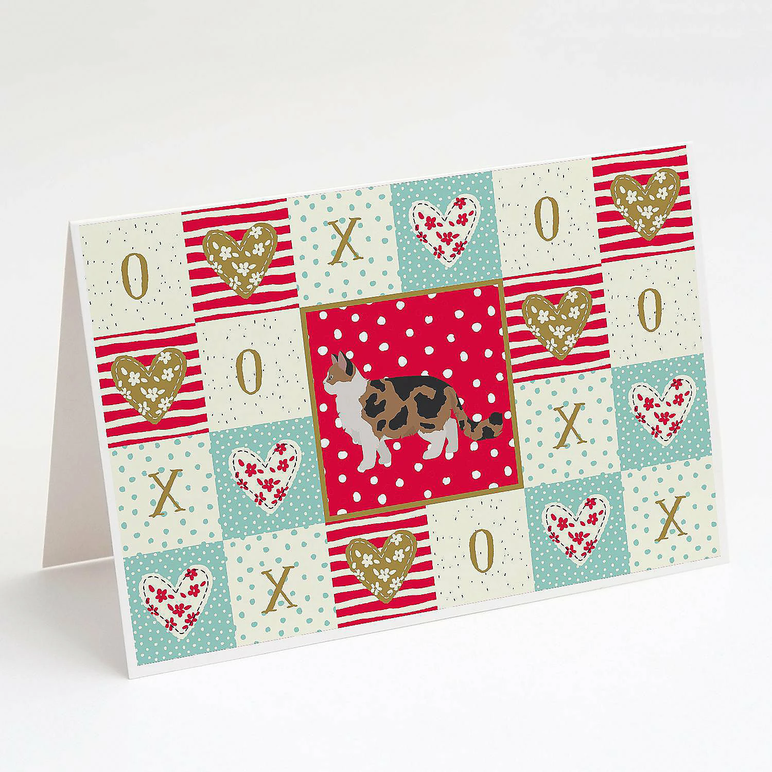 Top 10 ❤️ Caroline's Treasures Valentine's Day, Ragamuffin #2 Cat Love Greeting Cards and Envelopes Pack of 8, 7 x 5, Cats ✔️