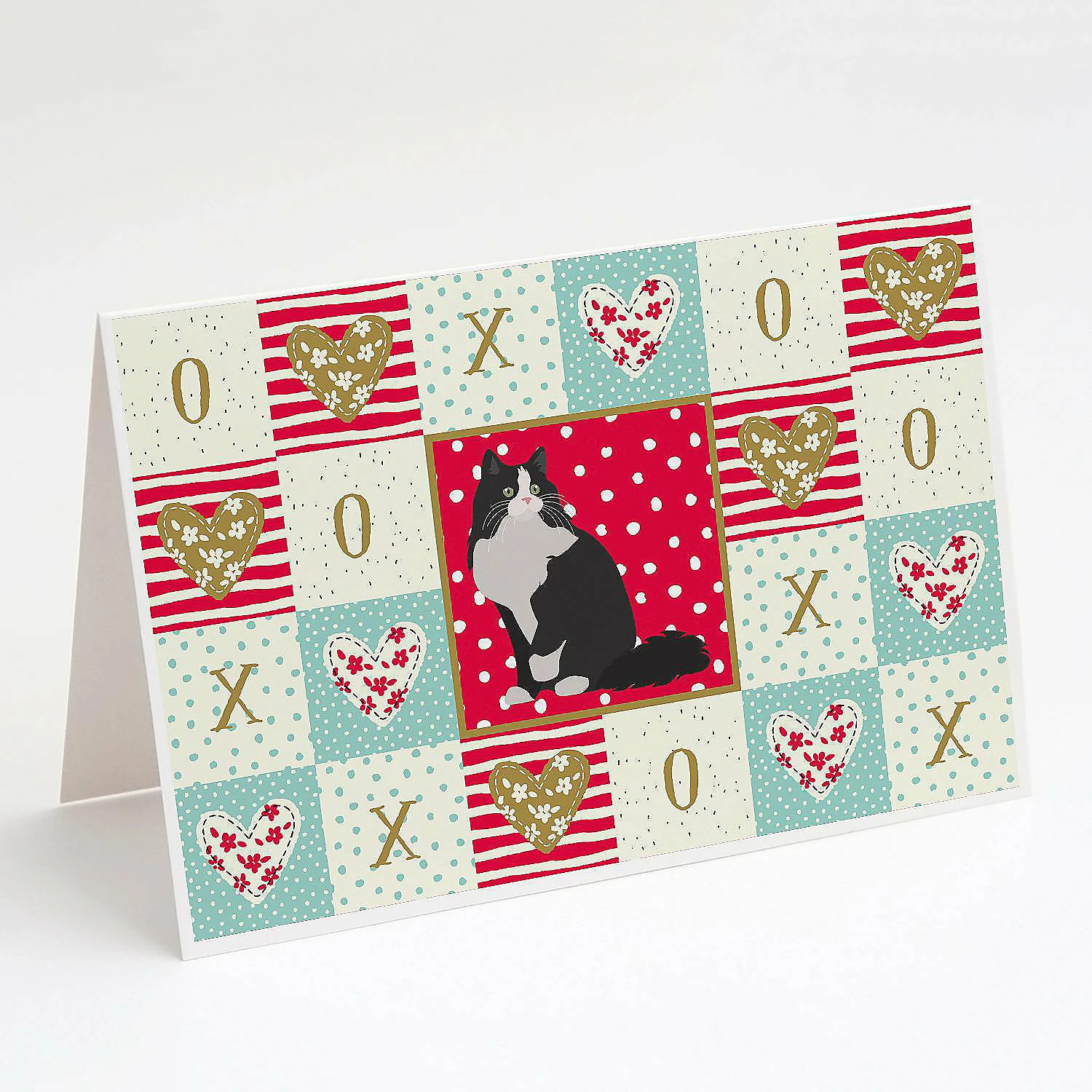 Cheap 🔥 Caroline's Treasures Valentine's Day, Ragamuffin Cat Love Greeting Cards and Envelopes Pack of 8, 7 x 5, Cats 🤩