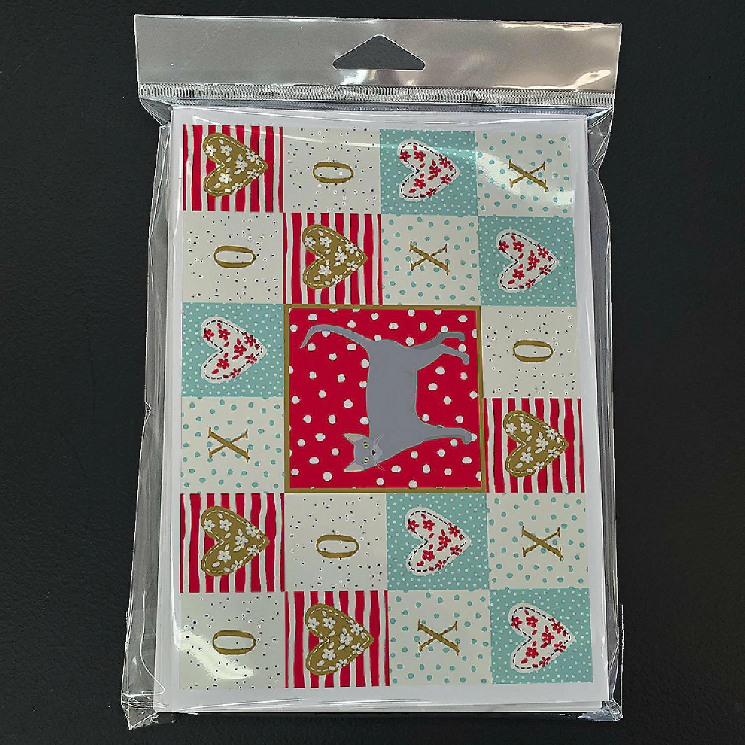 Deals ✨ Caroline's Treasures Valentine's Day, Russian Blue #1 Cat Love Greeting Cards and Envelopes Pack of 8, 7 x 5, Cats ⌛ - Image 3