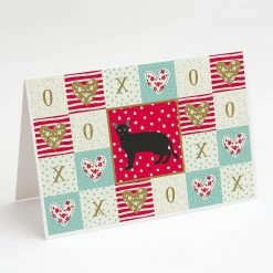 Deals 🛒 Caroline's Treasures Valentine's Day, Russian White Black #1 Cat Love Greeting Cards and Envelopes Pack of 8, 7 x 5, Cats 💯