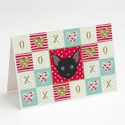 Top 10 🎁 Caroline's Treasures Valentine's Day, Russian White Black Cat Love Greeting Cards and Envelopes Pack of 8, 7 x 5, Cats 👏