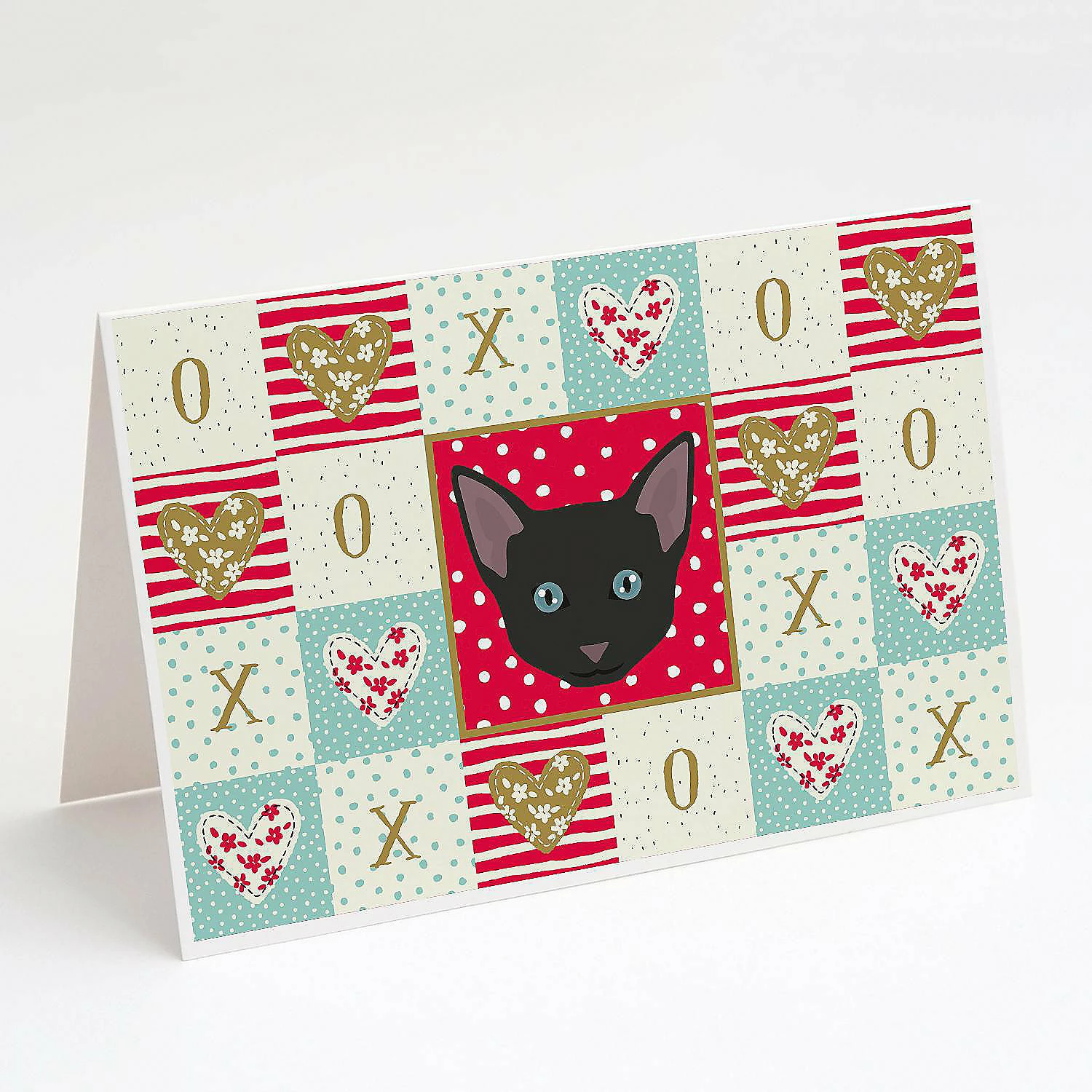 Top 10 ๐ Caroline's Treasures Valentine's Day, Russian White Black Cat Love Greeting Cards and Envelopes Pack of 8, 7 x 5, Cats ๐