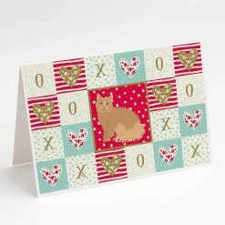 Wholesale 🎁 Caroline's Treasures Valentine's Day, Selkirk Rex Cat Love Greeting Cards and Envelopes Pack of 8, 7 x 5, Cats 🌟