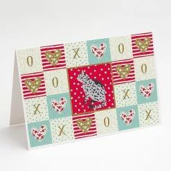 Cheapest ⌛ Caroline's Treasures Valentine's Day, Serengeti Cat Love Greeting Cards and Envelopes Pack of 8, 7 x 5, Cats 😀