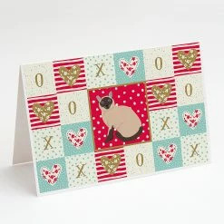 Deals 🧨 Caroline's Treasures Valentine's Day, Siamese Traditional Cat Love Greeting Cards and Envelopes Pack of 8, 7 x 5, Cats ✔️