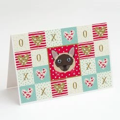 Cheap 👍 Caroline's Treasures Valentine's Day, Siamese Traditional Cat Love Greeting Cards and Envelopes Pack of 8, 7 x 5, Cats 🛒