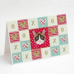 Top 10 🎉 Caroline's Treasures Valentine's Day, Snowshoe Cat Love Greeting Cards and Envelopes Pack of 8, 7 x 5, Cats ⌛