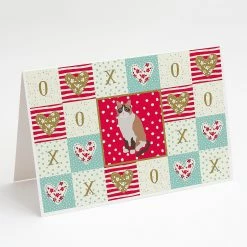 Coupon ❤️ Caroline's Treasures Valentine's Day, Snowshoe Cat Love Greeting Cards and Envelopes Pack of 8, 7 x 5, Cats 💯