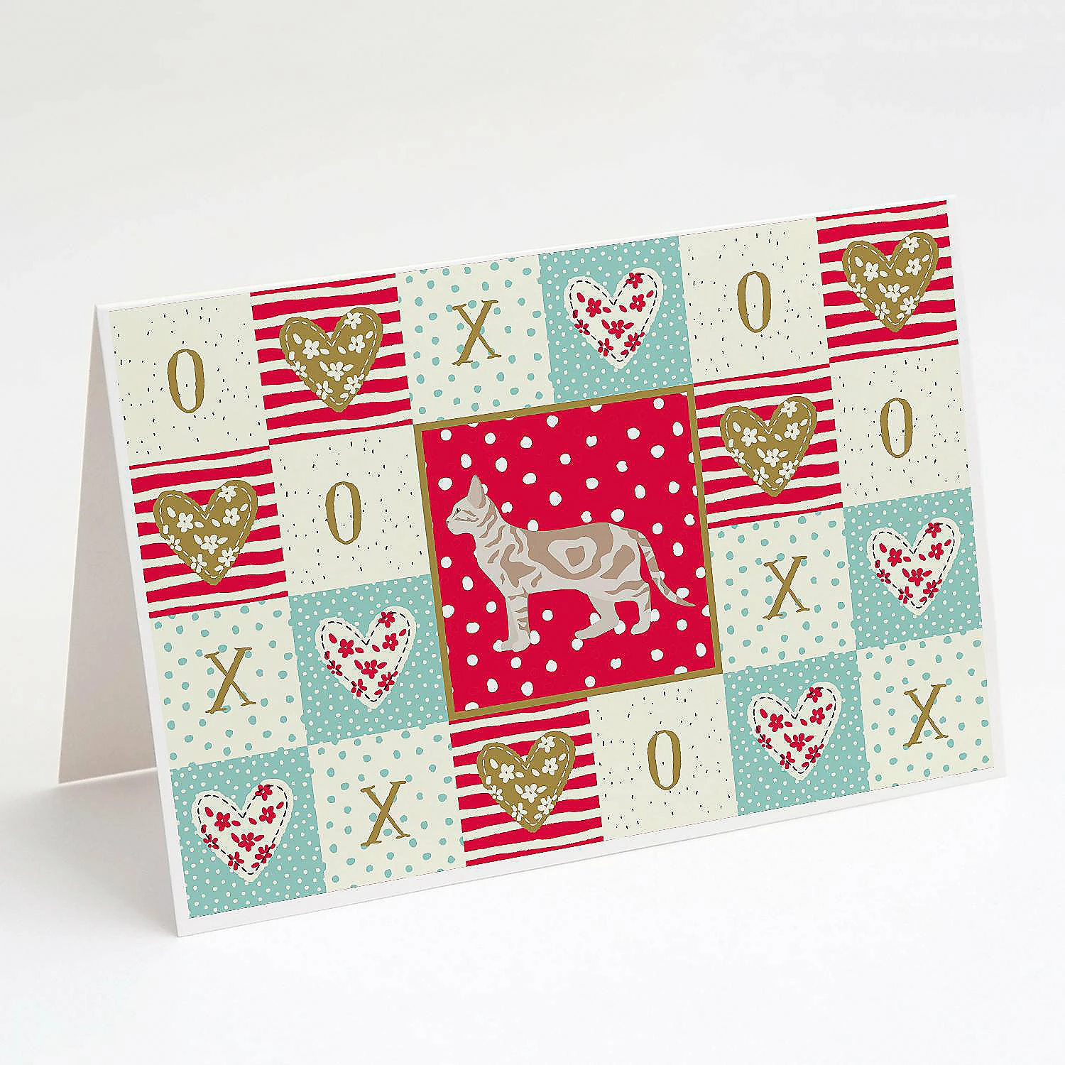 Cheap 😉 Caroline's Treasures Valentine's Day, Sokoke #2 Cat Love Greeting Cards and Envelopes Pack of 8, 7 x 5, Cats 🤩