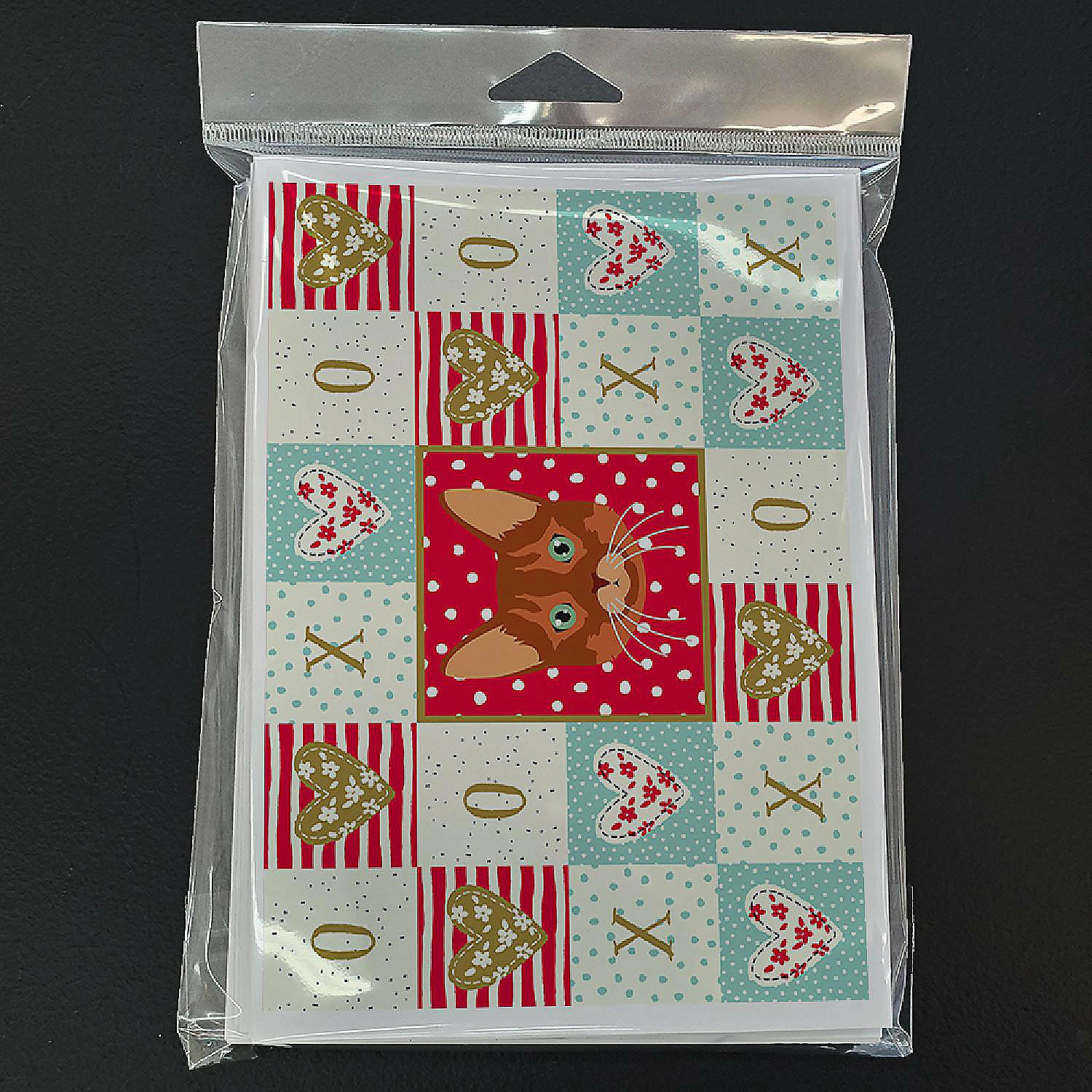 Brand new ๐ Caroline's Treasures Valentine's Day, Somali Cat Love Greeting Cards and Envelopes Pack of 8, 7 x 5, Cats ๐ฏ - Image 3