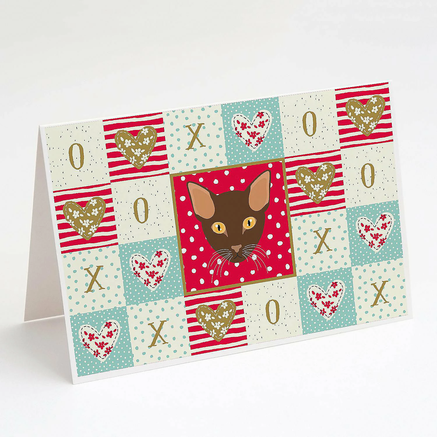 Outlet ⌛ Caroline's Treasures Valentine's Day, Suphalak Cat Love Greeting Cards and Envelopes Pack of 8, 7 x 5, Cats ⭐
