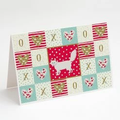 Flash Sale 👍 Caroline's Treasures Valentine's Day, Turkish Angora Cat Love Greeting Cards and Envelopes Pack of 8, 7 x 5, Cats 😍