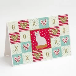 Outlet 😉 Caroline's Treasures Valentine's Day, Turkish Van Cat Love Greeting Cards and Envelopes Pack of 8, 7 x 5, Cats ⭐