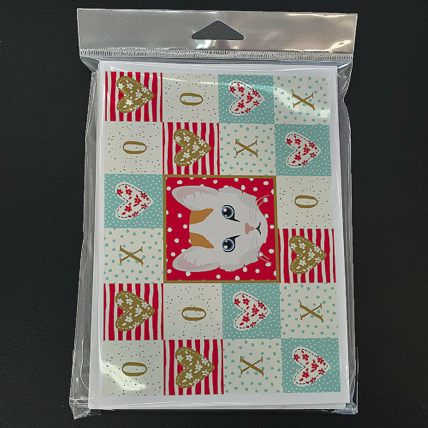 Promo 🎁 Caroline's Treasures Valentine's Day, Turkish Van Cat Love Greeting Cards and Envelopes Pack of 8, 7 x 5, Cats ✨ - Image 3