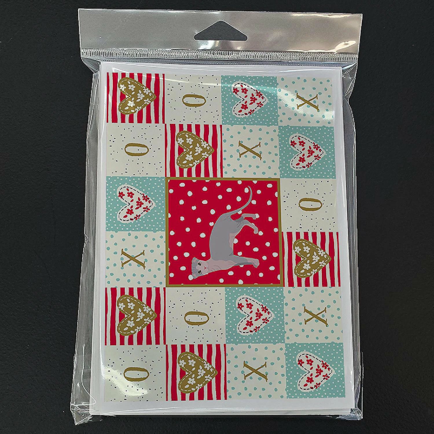 Flash Sale 👏 Caroline's Treasures Valentine's Day, Ukrainian Levkoy Cat Love Greeting Cards and Envelopes Pack of 8, 7 x 5, Cats ⭐ - Image 3