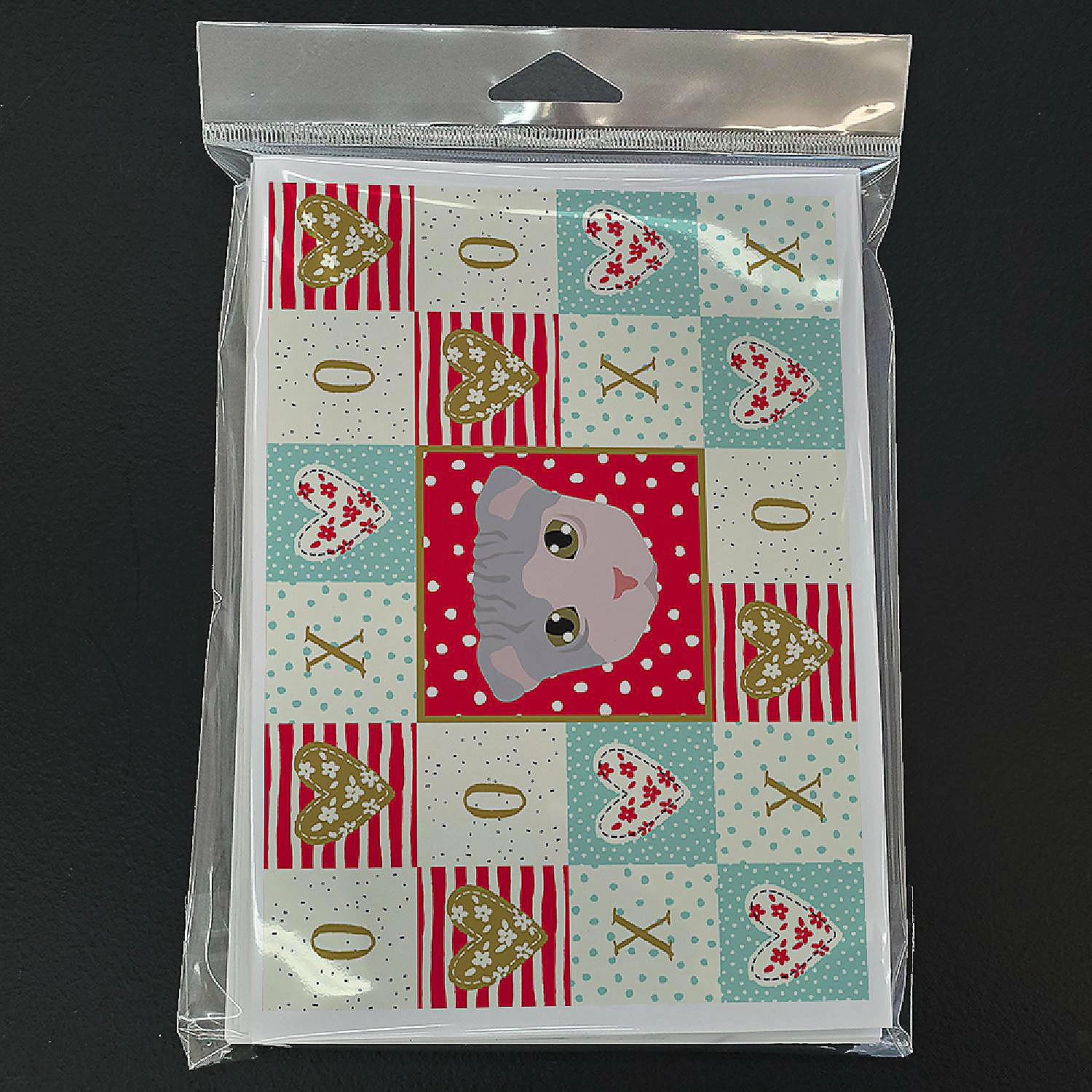 Cheap ✔️ Caroline's Treasures Valentine's Day, Ukrainian Levkoy Cat Love Greeting Cards and Envelopes Pack of 8, 7 x 5, Cats ❤️ - Image 3