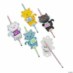 Best Pirce 😉 Cat Pencils with Card - 24 Pc. 🎉