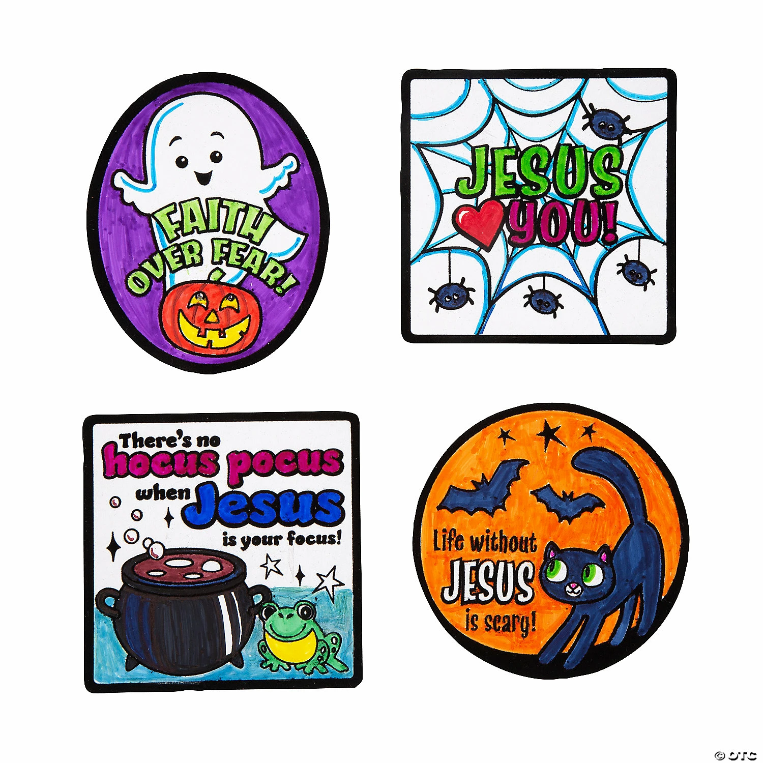 Flash Sale ๐ Color Your Own Religious ๐ง Halloween Fuzzy Magnets - 12 Pc. ๐ - Image 2
