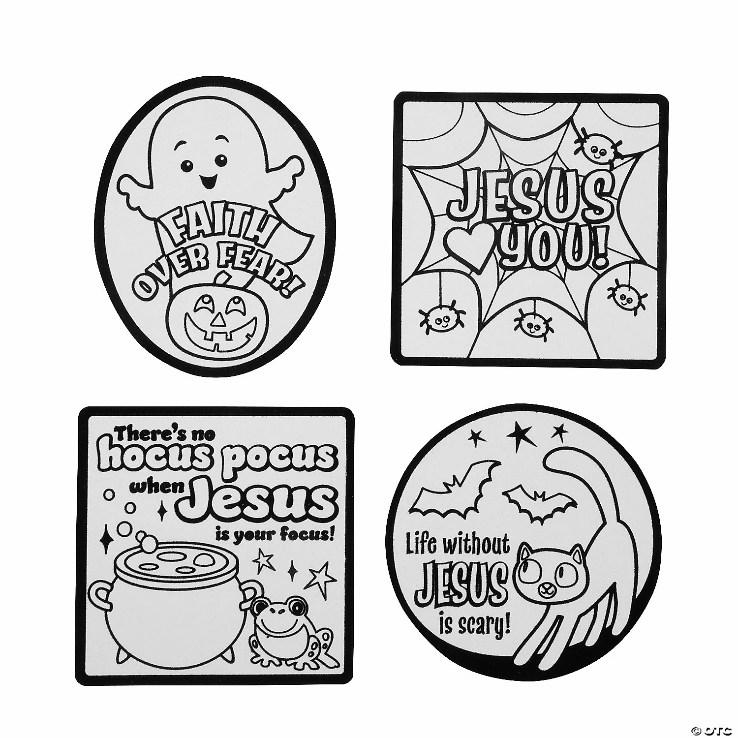Flash Sale ๐ Color Your Own Religious ๐ง Halloween Fuzzy Magnets - 12 Pc. ๐