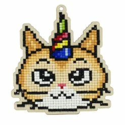 Discount 💯 Crafting Spark (Wizardi) - 🎂 Birthday Cat WWP362 Diamond Painting on Plywood Kit 🧨