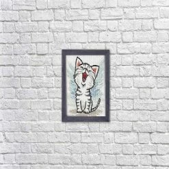 Promo 😍 Crafting Spark (Wizardi) - Kitten Meow WD2369 7.9 x 7.9 inches Wizardi Diamond Painting Kit 👍