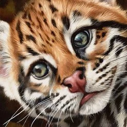 Top 10 🧨 Crafting Spark (Wizardi) - Ocelot Kitten WD2427 14.9 x 14.9 inches Wizardi Diamond Painting Kit 🧨